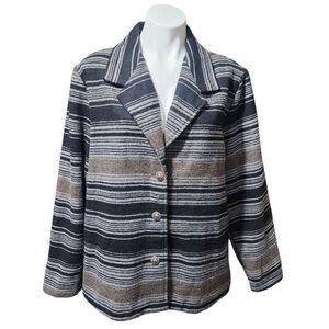Victory Outfitters striped blazer jacket XL western blanket wool rayon